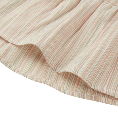 女童珊瑚色条纹上衣