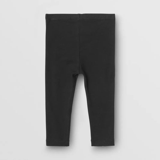 Baby Girls Black Logo Cotton Trousers