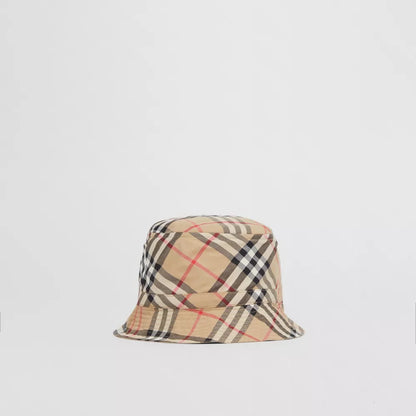 Boys & Girls Beige Stripe Cotton Hat