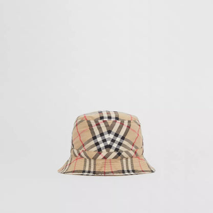 Boys & Girls Beige Stripe Cotton Hat