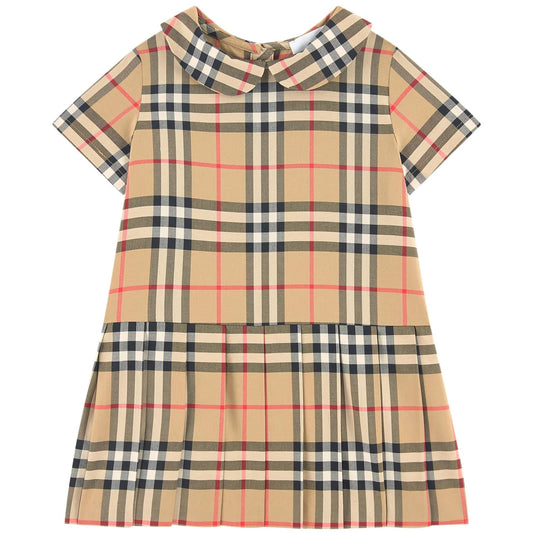 Baby Girls Archive Beige Cotton Dress
