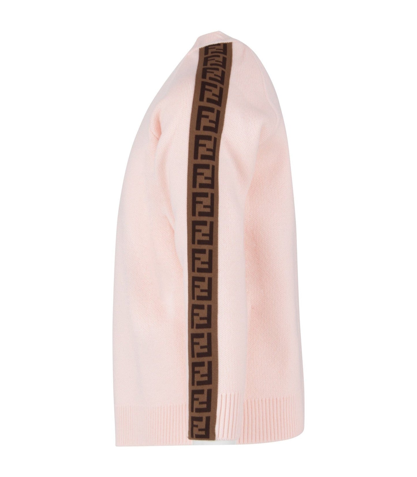 Girls Light Pink FF Virgin Wool Jumper