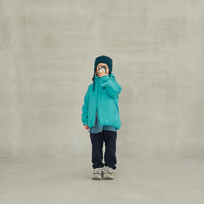 儿童孔雀蓝棉服