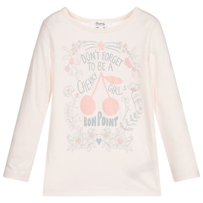 Girls Pink Cotton T-Shirt