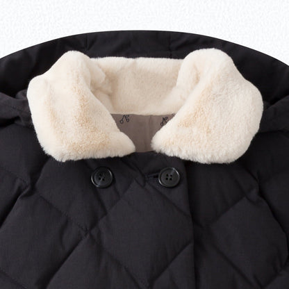 Girls Black Padded Down Jecket