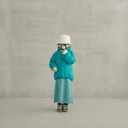 儿童孔雀蓝棉服