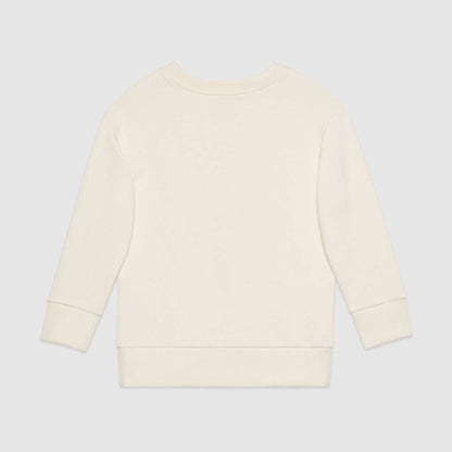 Boys & Girls White GG Apple Print Cotton Sweatshirt