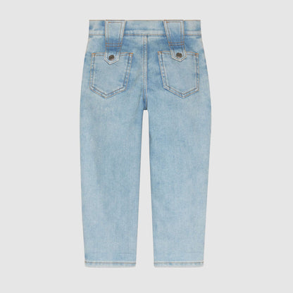 Girls Light Blue Denim Cotton Jeans
