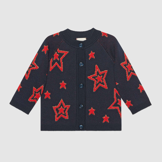 Girls Oltremare Stars Cardigan