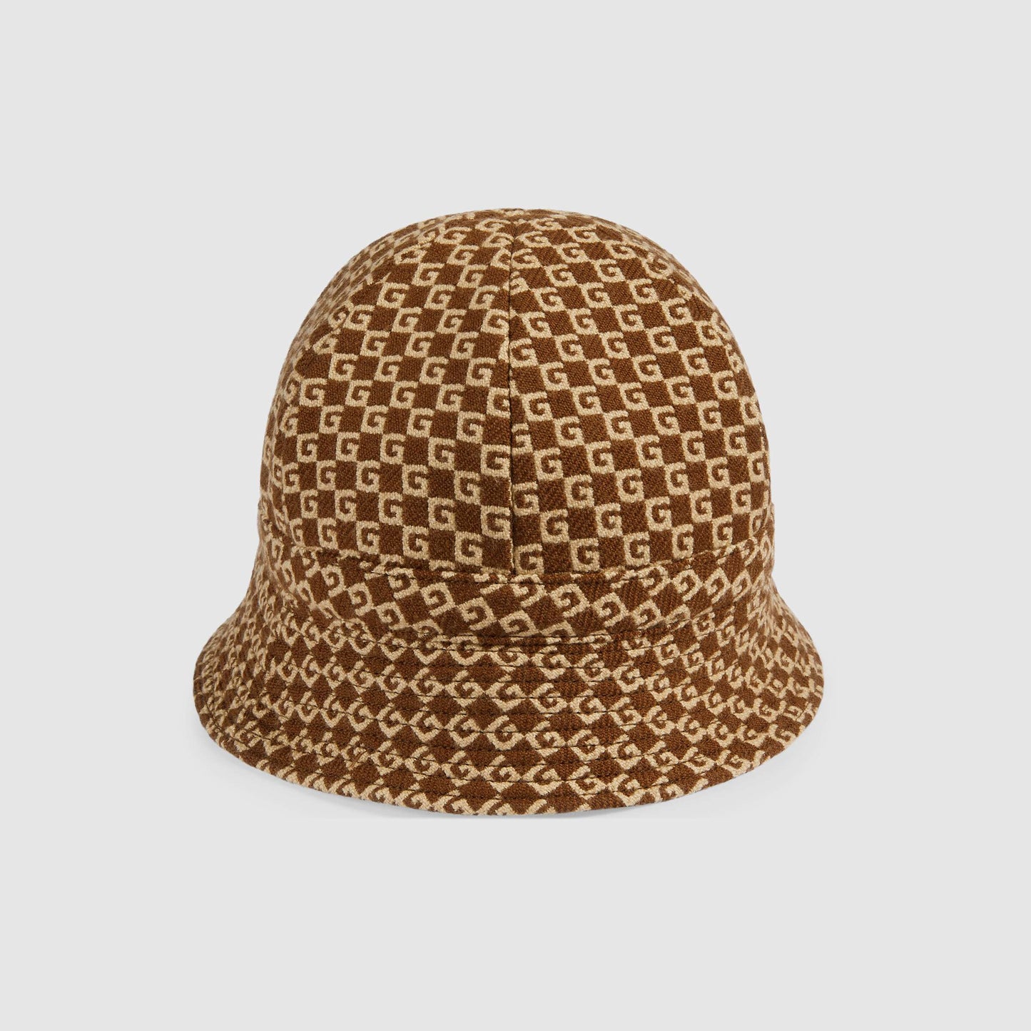 Girls Dark Brown GG Wool Hat