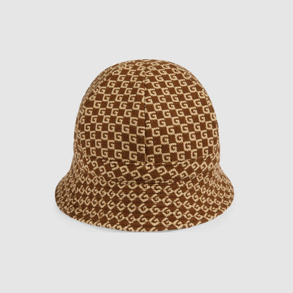 Girls Dark Brown GG Wool Hat