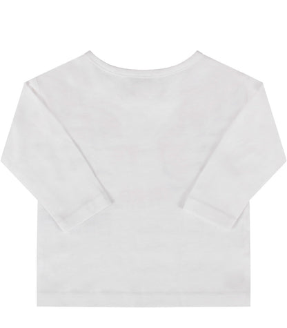 Baby Girls Optic White Cotton T-Shirt