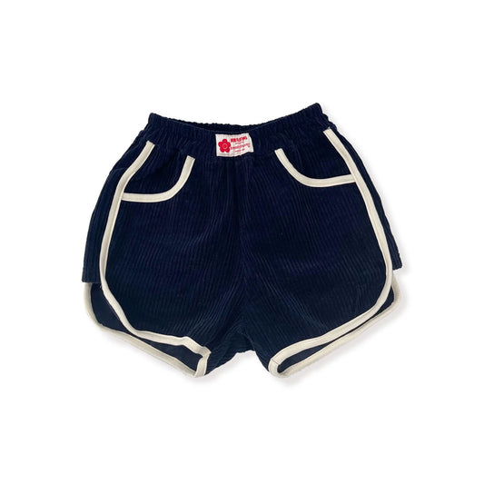 女童藏青色灯芯绒短裤