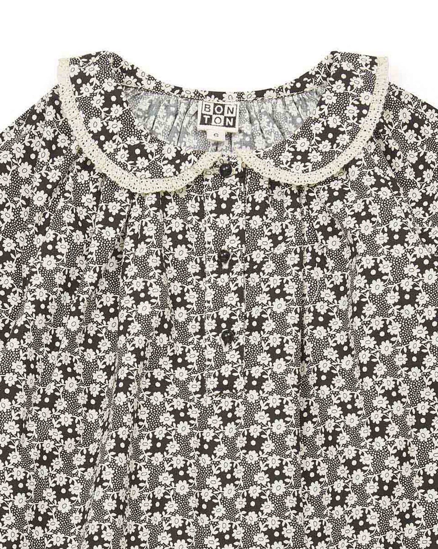 Girls Noir Cotton Blouse