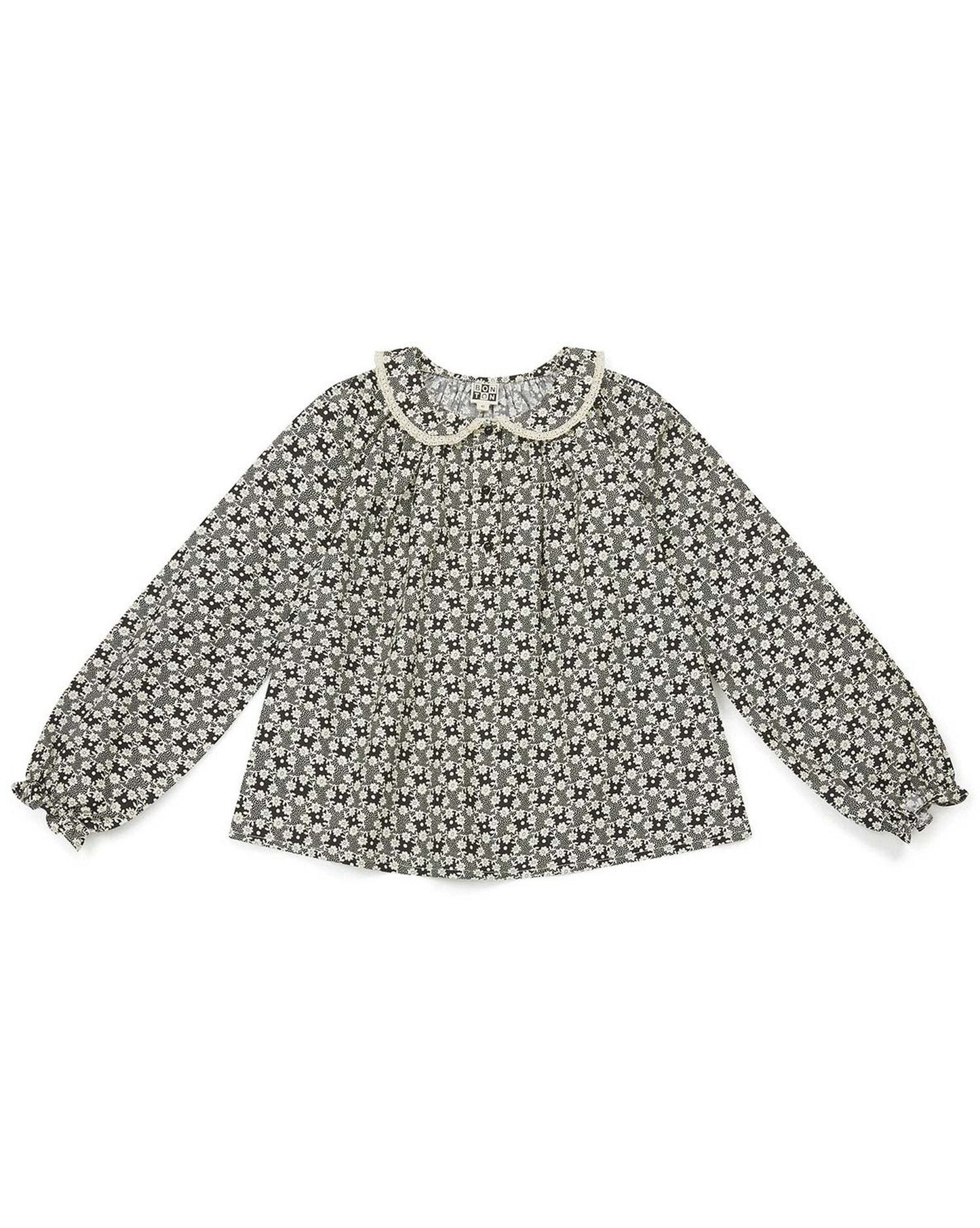 Girls Noir Cotton Blouse