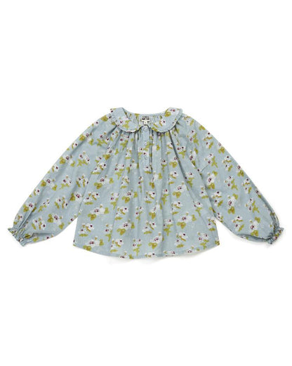 Girls Peinte Fleur Cotton Blouse