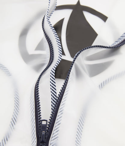 男童透明拉链雨衣