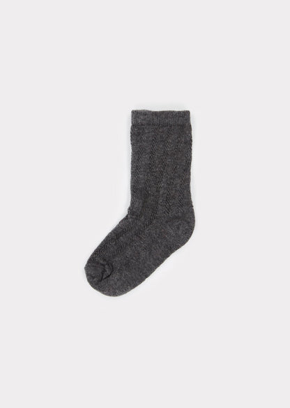 Baby Boys Grey Cotton Socks