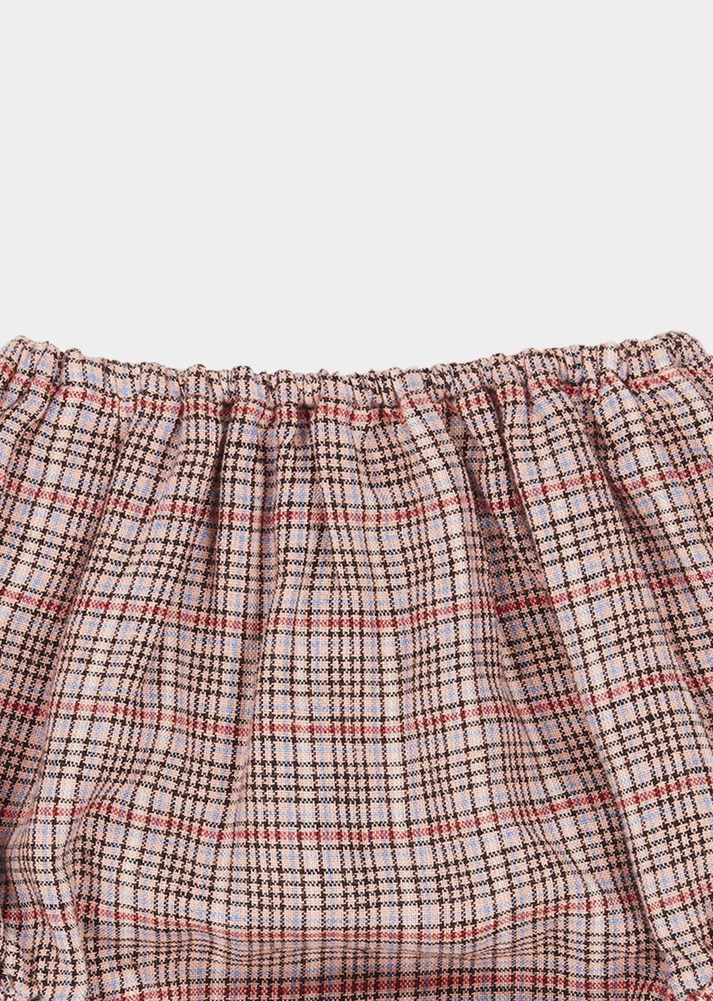 Baby Girls Pink Check Cotton Shorts