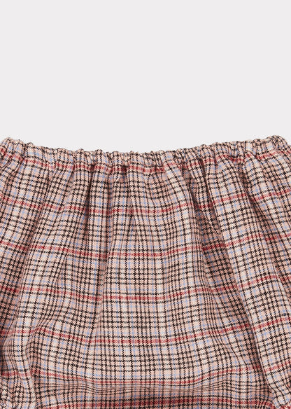 Baby Girls Pink Check Cotton Shorts