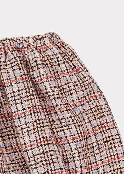 Baby Girls Pink Check Cotton Shorts