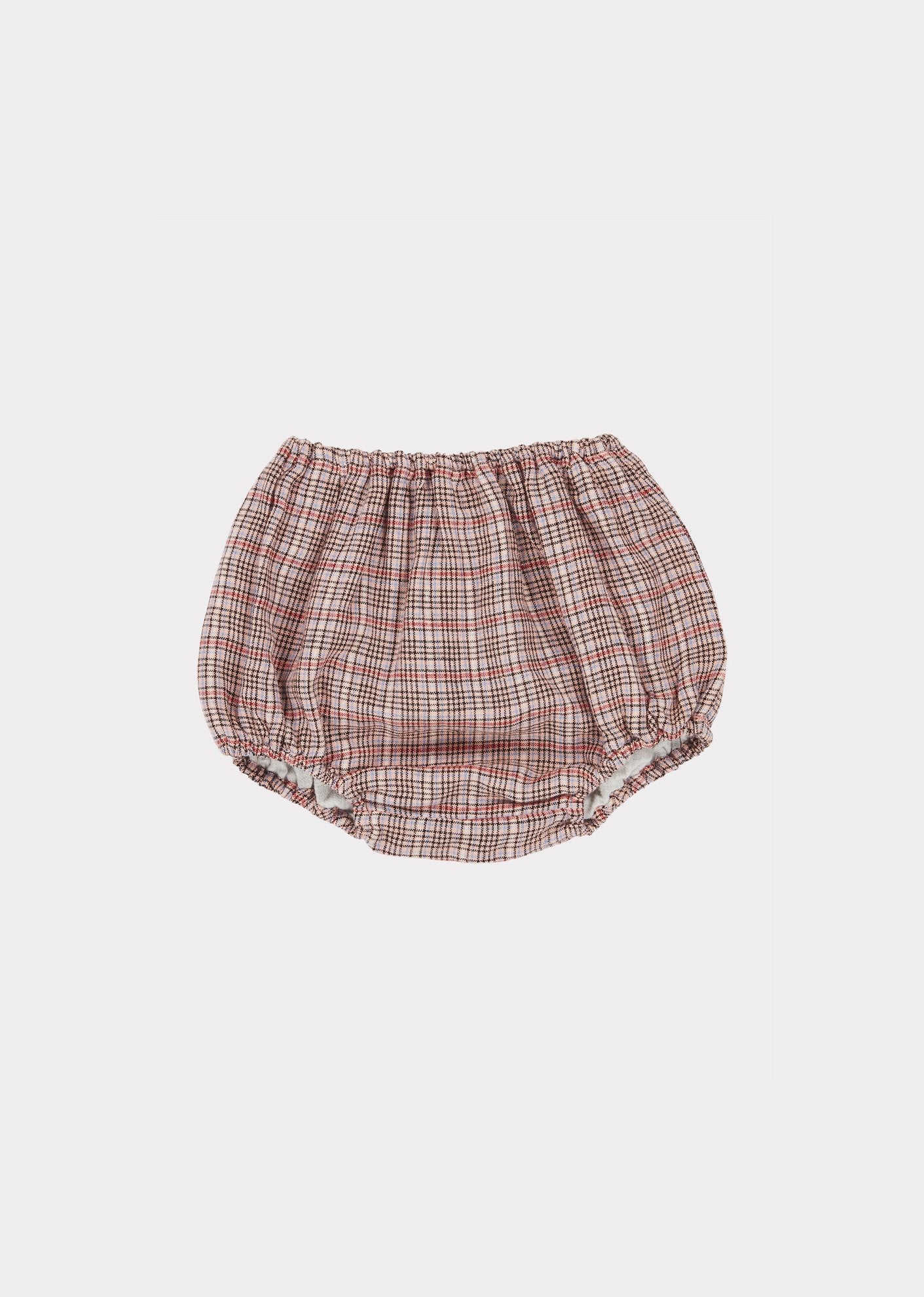 Baby Girls Pink Check Cotton Shorts