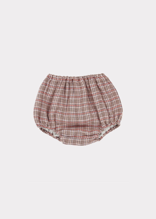 Baby Girls Pink Check Cotton Shorts