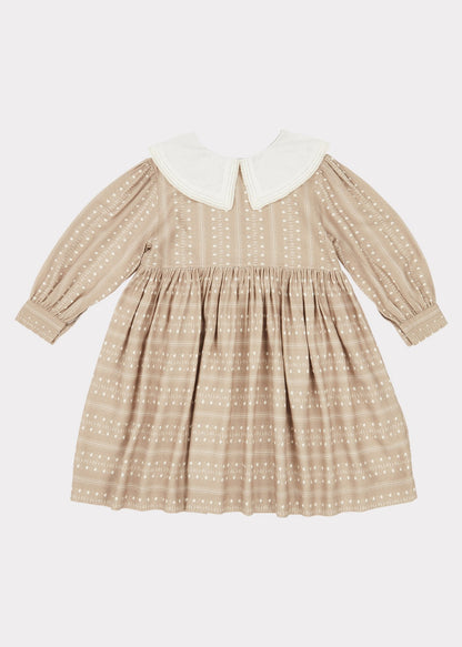 Girls Chestnut Dotty Buzzard Dress