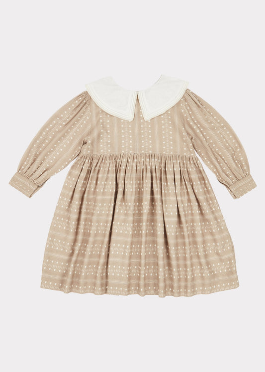 Girls Chestnut Dotty Buzzard Dress