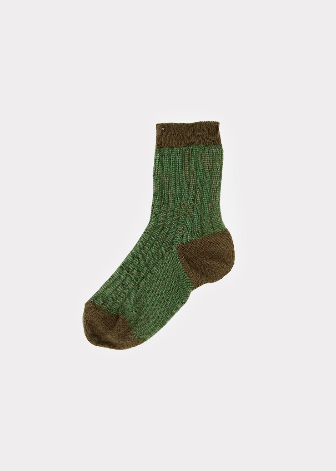 Boys & Girls Green Stripe Cotton Socks