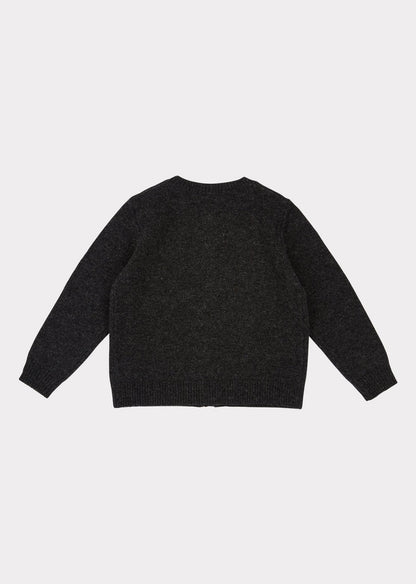 Boys & Girls Charcoal Wool Cardigan