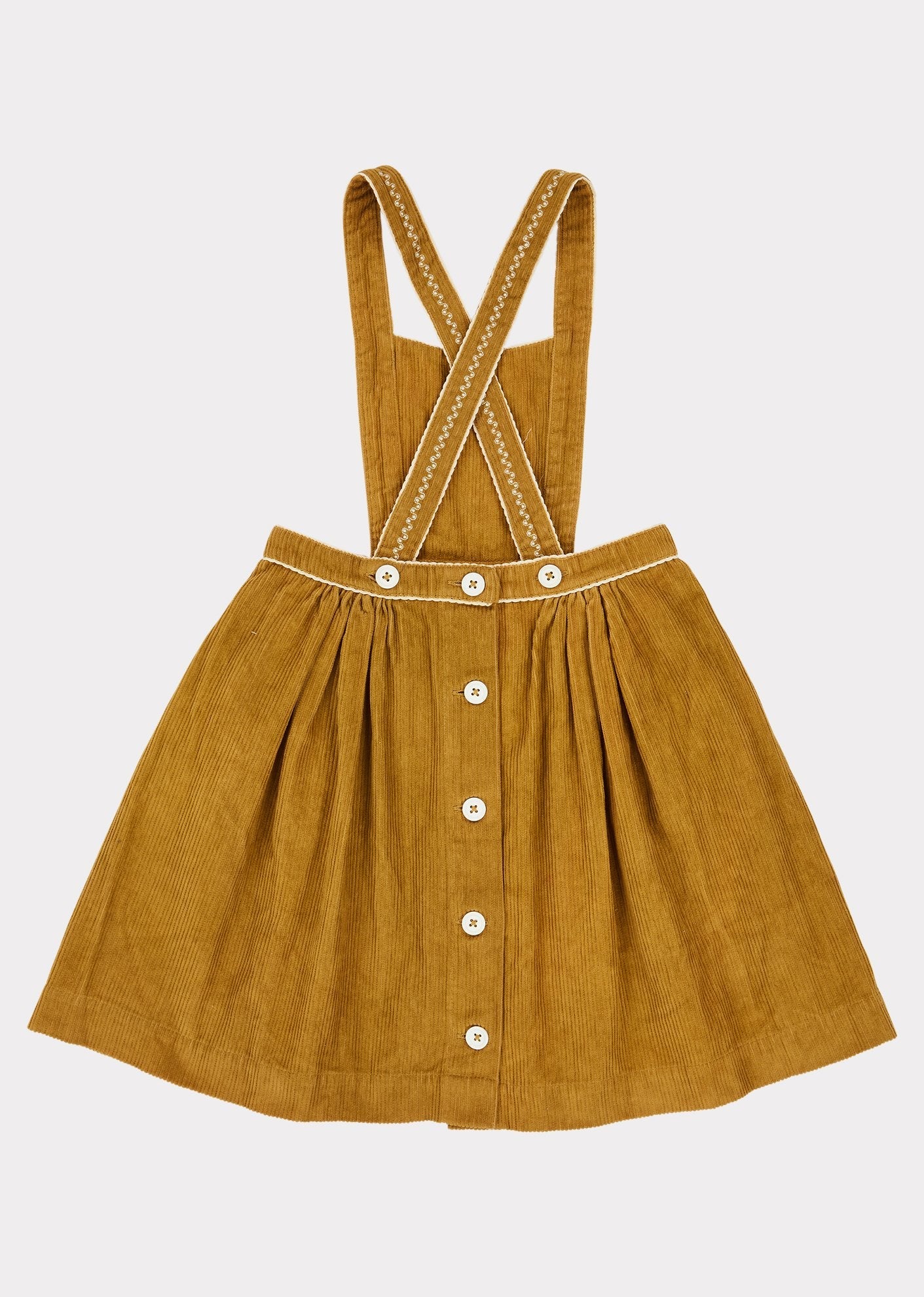 Girls Mustard Goose Pinafore