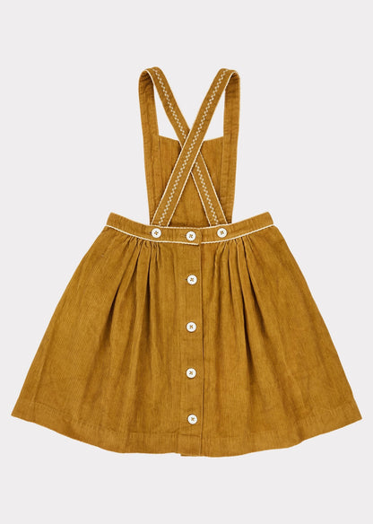 Girls Mustard Goose Pinafore