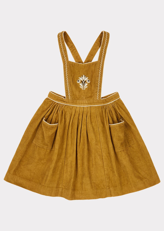 Girls Mustard Goose Pinafore