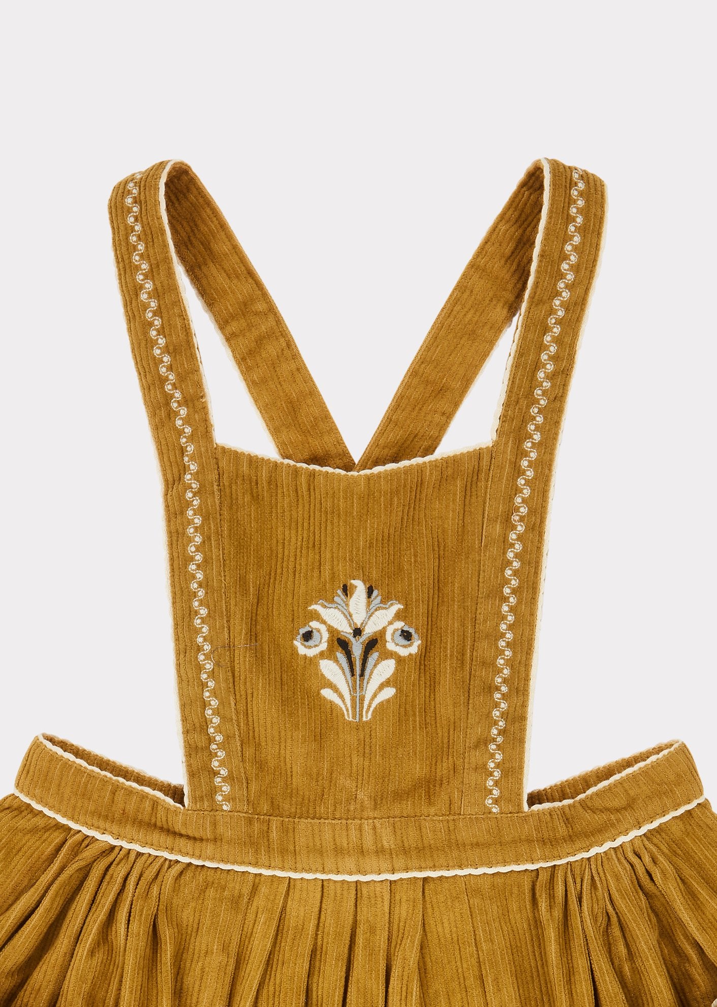 Girls Mustard Goose Pinafore