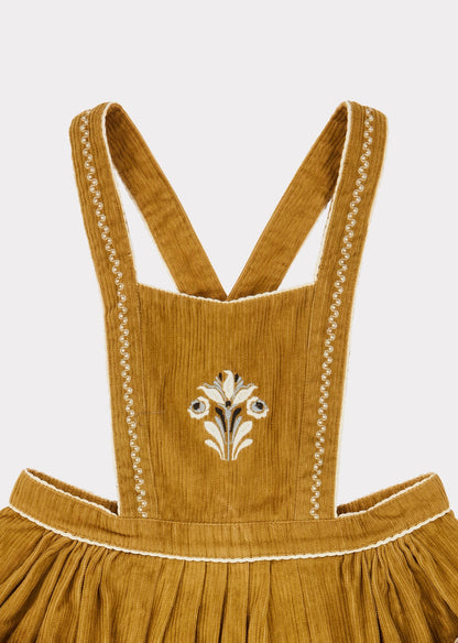 Girls Mustard Goose Pinafore