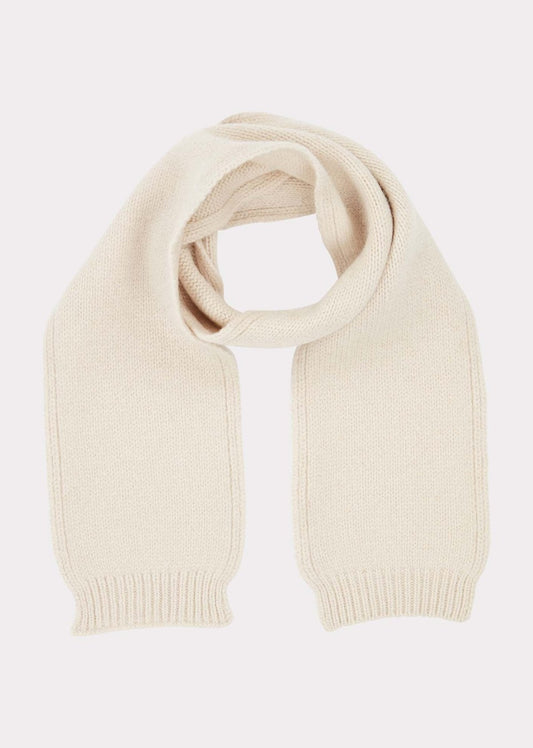 Boys & Girls White Wool Scarf