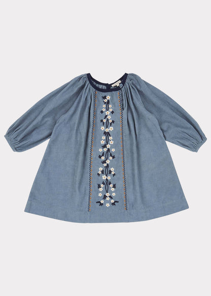Girls Steel Blue Nightjar Dress