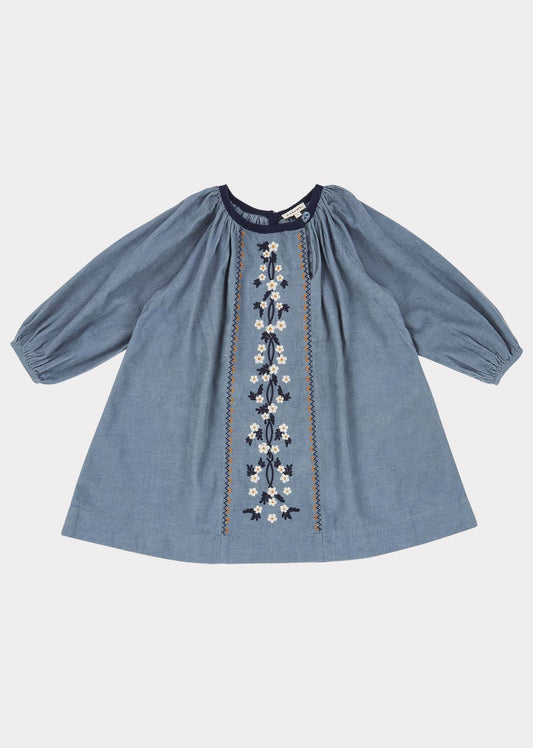 Girls Steel Blue Nightjar Dress