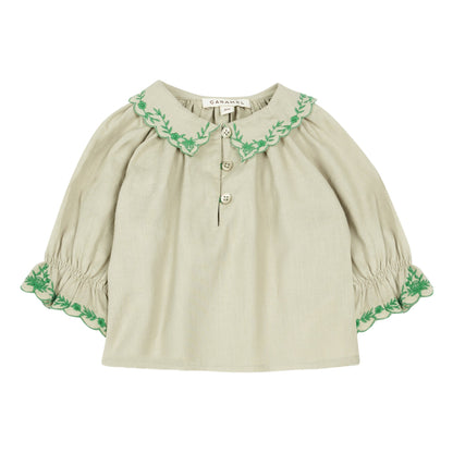 Baby Girls Beige Cotton Top