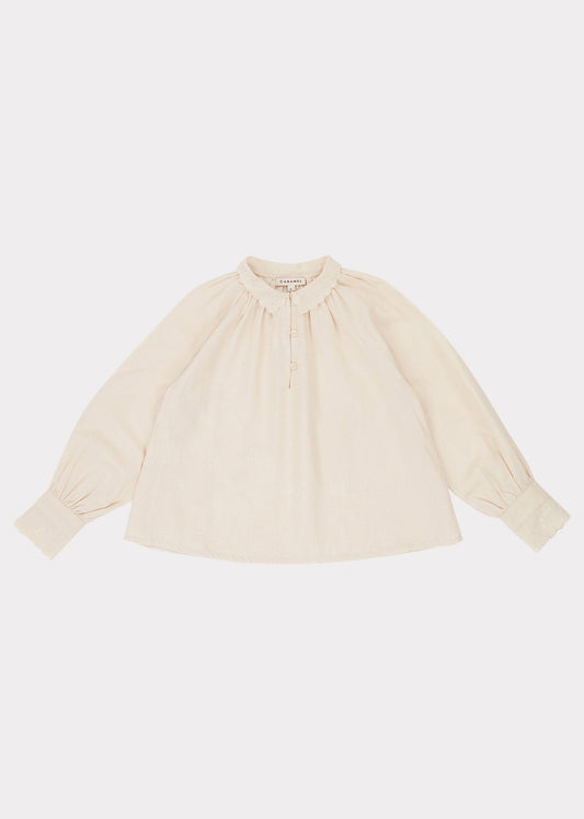 Girls Ecru Ruff Blouse