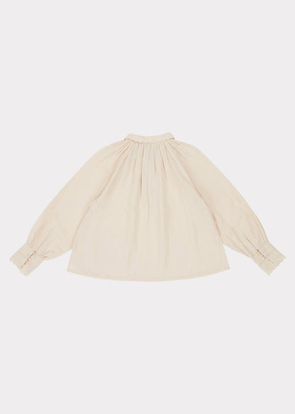 Girls Ecru Ruff Blouse