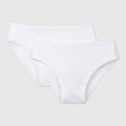 女童白色棉内裤套装(2件)