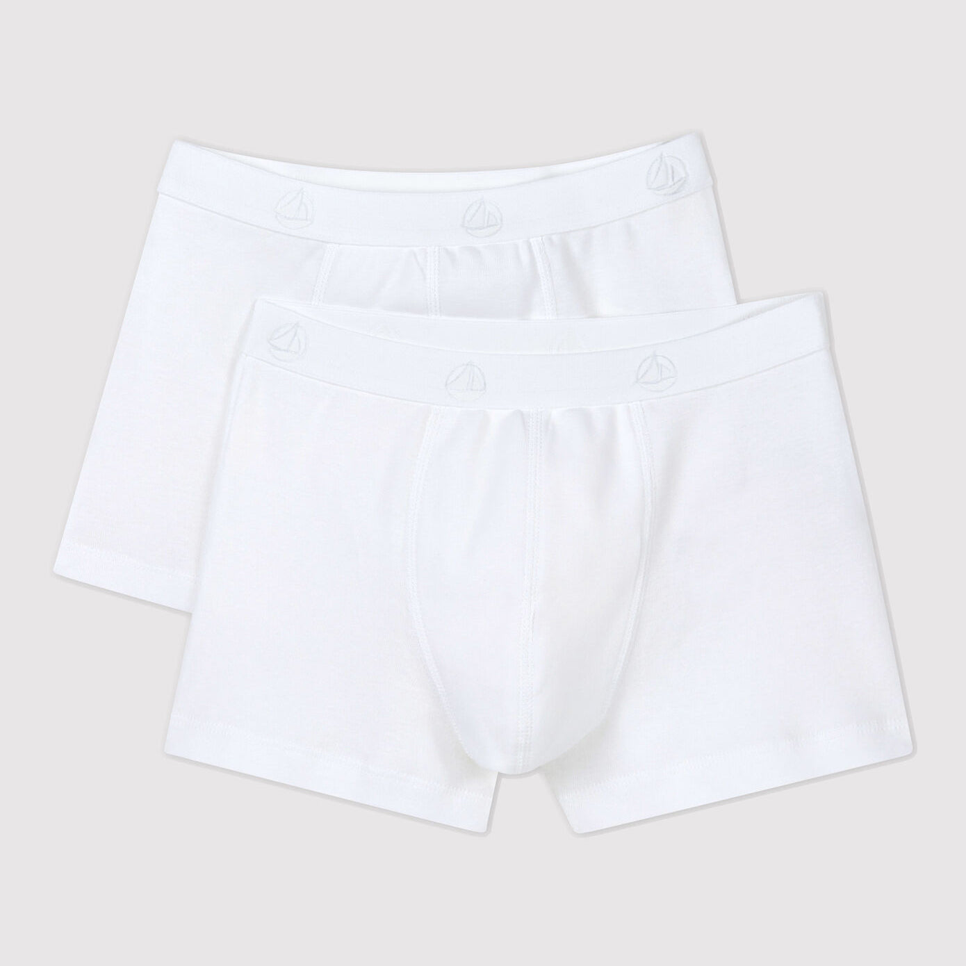 男童白色棉内裤套装(2件)