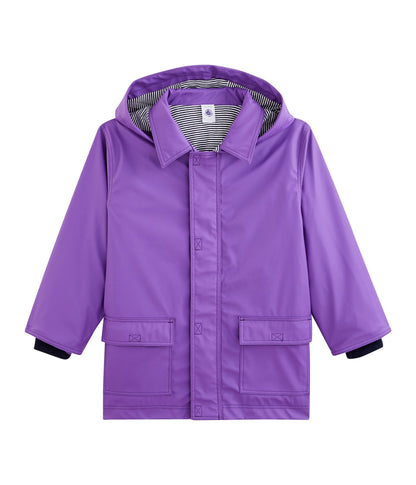 Girls Purple Hooded Coat