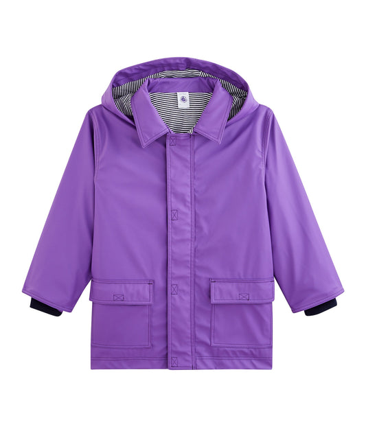 Girls Purple Hooded Coat