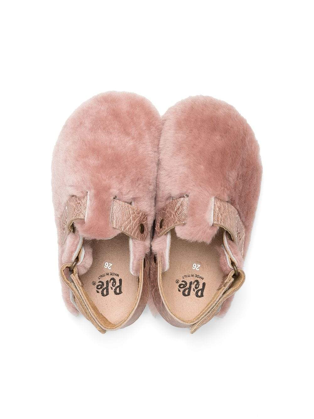 Girls Rose Jam Fur Flats