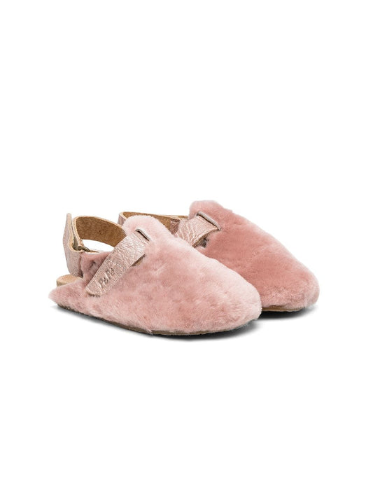 Girls Rose Jam Fur Flats