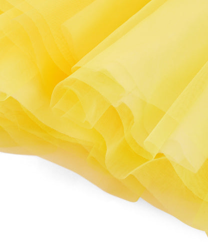 女童黄色薄纱短裙