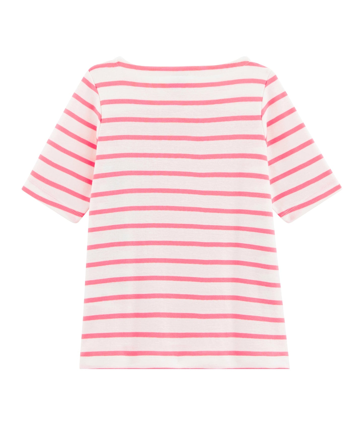 Girls Pink Striped Cotton T-shirt